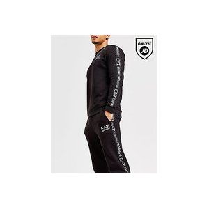 Emporio Armani EA7 Crew Reflective Tape Tracksuit - Black- Heren, Black