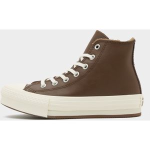 Converse - Chuck Taylor All Star Lift Hi Cozy - Sneakers - Bruin/wit - Kinderen