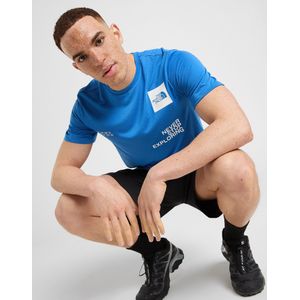 The North Face men's Mountain Foundation Coordinates T-Shir - Blauw- Heren, Blauw