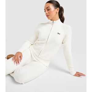 JUICY COUTURE Knit Full Zip Track Top - Crème- Dames, Crème