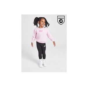 Nike Girls' Block Futura Crew/Leggings Set Infant - Pink, Pink