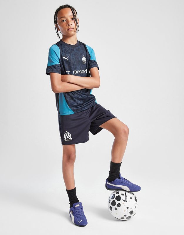 PUMA Olympique de Marseille trainingsbroek, Blauw/Wit, Maat 15-16Y