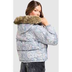Hoodrich Woodland Camo Puffer Jacket - Grijs- Dames, Grijs