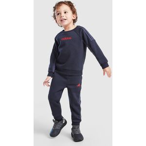 adidas Colour Block Linear Crew Tracksuit Infant - Blauw, Blauw
