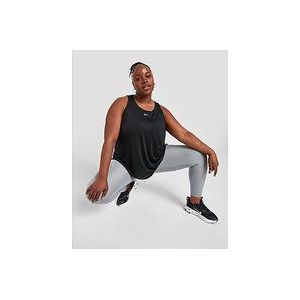 Nike Nike Dri-FIT One Tanktop met standaardpasvorm voor dames (Plus Size) - Black/White- Dames, Black/White