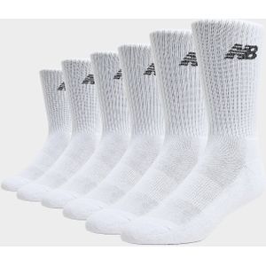 New Balance 6-Pack Everyday Crew Socks - Wit- Heren, Wit