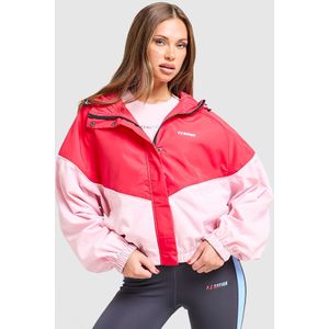 PE Nation Colour Block Woven Jacket - Rood- Dames, Rood
