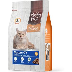 Hobby First Feline kattenvoer Mature>7 jaar 4,5 kg