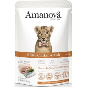 Amanova Cat Kitten Chicken&Fish Pouch Grain Free 85 gram