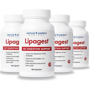 Lipagest® (180 Capsules) – 3+1 Gratis Actie| Geavanceerd Lipase-enzymcomplex Voor Vetvertering En Opname - Arthur Andrew