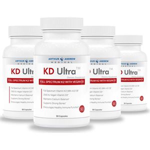 Arthur Andrew - KD Ultra - 4 X 90 Caps - 3+1 GRATIS - Voordeelpakket Aanbieding