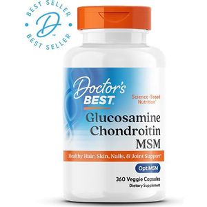 Doctor's Best - Glucosamine Chondroïtine MSM - Supplement - 360 Capsules