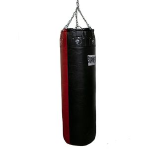 Super Pro Leather Punch Bag Gigantor Zwart/Rood 138x42 cm