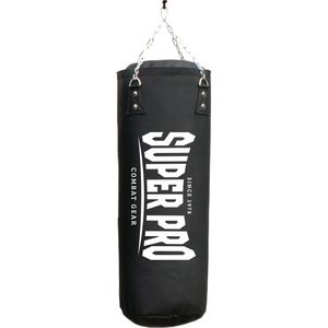 Super Pro Combat Gear Pro Luxury Bokszak PU Vertical Logo Zwart 100cm