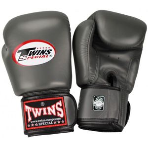 Twins (kick)bokshandschoenen Velcro Grijs 10 oz