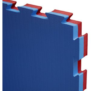Puzzelmat 100 x 100 x 2,5 cm Rood/Blauw
