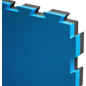 Puzzelmat 100 x 100 x 4 cm Zwart/Blauw