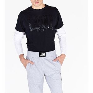 Leone T-Shirt Lange Mouw Zwart/Wit