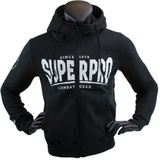 Super Pro Hoody met Rits S.P. Logo Zwart/Wit