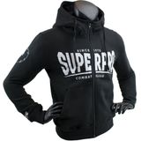 Super Pro Hoody met Rits S.P. Logo Zwart/Wit