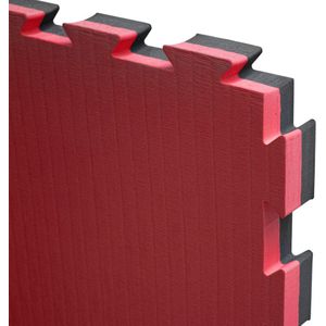 Puzzelmat 100 x 100 x 2,5 cm Zwart/rood