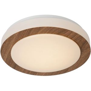 Lucide Dimy Ronde Plafondlamp 28cm 12W Donker Eiken