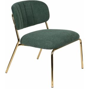 MD Interior Jolien loungestoel donkergroen/goud - set van 2 stoelen