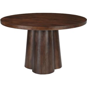 Livingfurn Clubs eettafel rond 130cm bruin