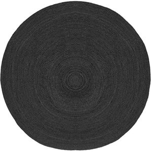 Label51 Jute vloerkleed rond 150cm zwart