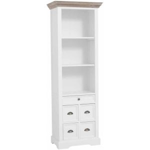 Tower Living Fleur boekenkast 65x40x190cm wit/eiken