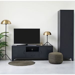 Label51 Fence tv-meubel metaal 150x40x55cm zwart