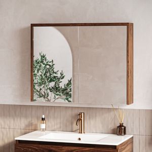 Fontana Basic spiegelkast walnoot 80cm