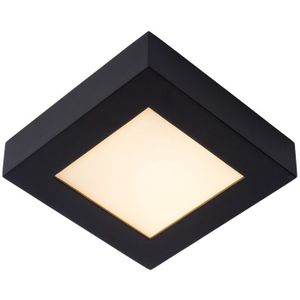 Lucide Brice plafondlamp vierkant zwart 17cm