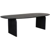 Label51 Cooper ovale eetkamertafel mangohout 210x110cm zwart
