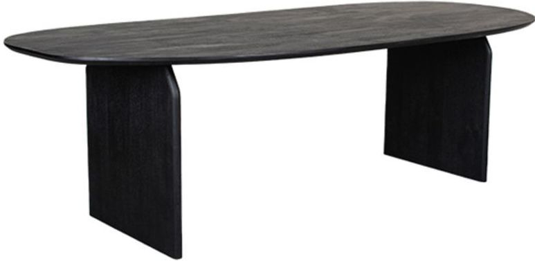 Label51 Cooper ovale eetkamertafel mangohout 210x110cm zwart