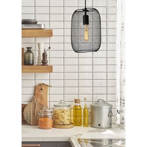 Lucide Mesh hanglamp zwart 24cm