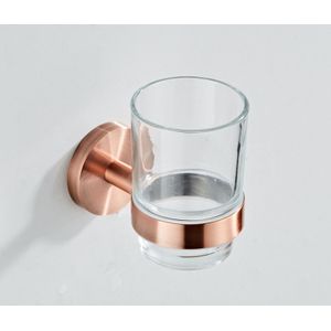 Saniclear Copper houder met glas geborsteld koper