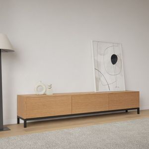 Livli Brisbane staand tv meubel 260cm naturel eiken