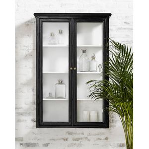 Nordal Classic vitrine wandkast dubbel 82x21x120cm