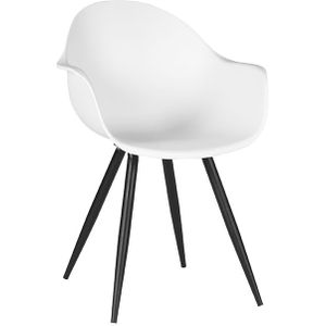 Label51 Luca eetkamerstoel kunststof wit - set van 2 stoelen