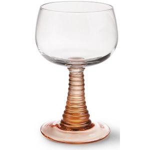 HKliving Swirl wijnglas rosé 8.5x13.5cm