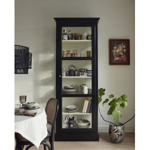 Nordal Classic vitrine kast enkel 84x44x212cm