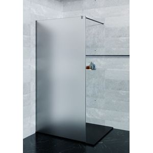 Saniclear Blurred inloopdouche matglas 140x200cm met gunmetal profiel