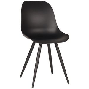 Label51 Monza eetkamerstoel kunststof zwart - set van 2 stoelen