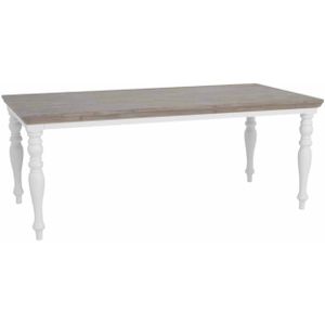 Tower Living Fleur eetkamertafel 240x100cm wit/eiken