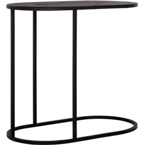 DTP Home Highlight Terra laptoptafel teakhout zwart 65x35x60cm