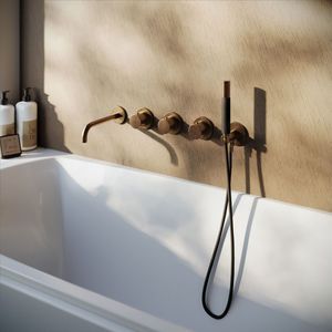 Saniclear Plus Pro badkraan inbouw met 20cm uitloop verouderd messing