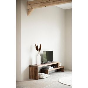 DTP Home Timber tv-meubel verlengbaar gemixt hout 150x35x45cm