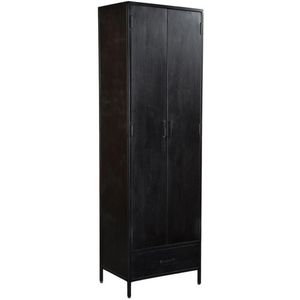 Livingfurn Kala wandkast 2 deurs 65cm mangohout zwart