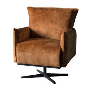 Livingfurn Philippe Torre fauteuil draaibaar bruin